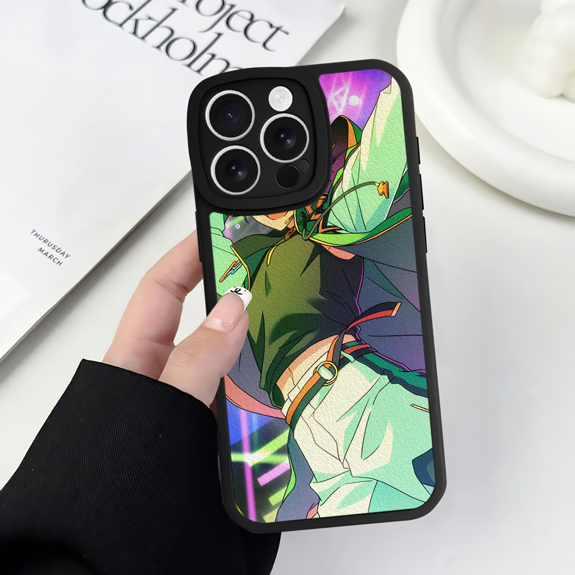 （画像用） あんさんぶるスターズ! Ensemble Stars 【iPhone 16シリーズ対応】シリコンスマホケース（レザー調） 材質：シリコン
